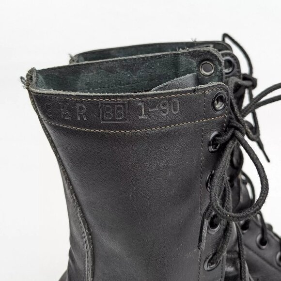 Vintage 1983 / 75 Black Combat Boot Size 9 1/2 9.5 Steel Toe 1-90 Army Military - Picture 3 of 10